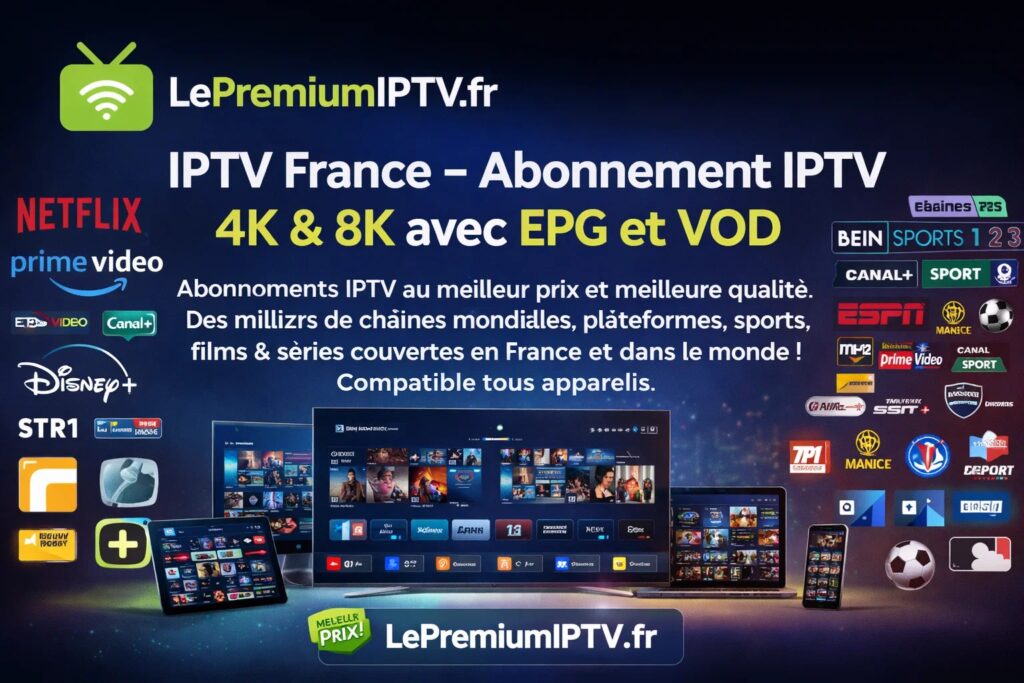 IPTV France – Abonnement IPTV 4K & 8K avec EPG et VOD