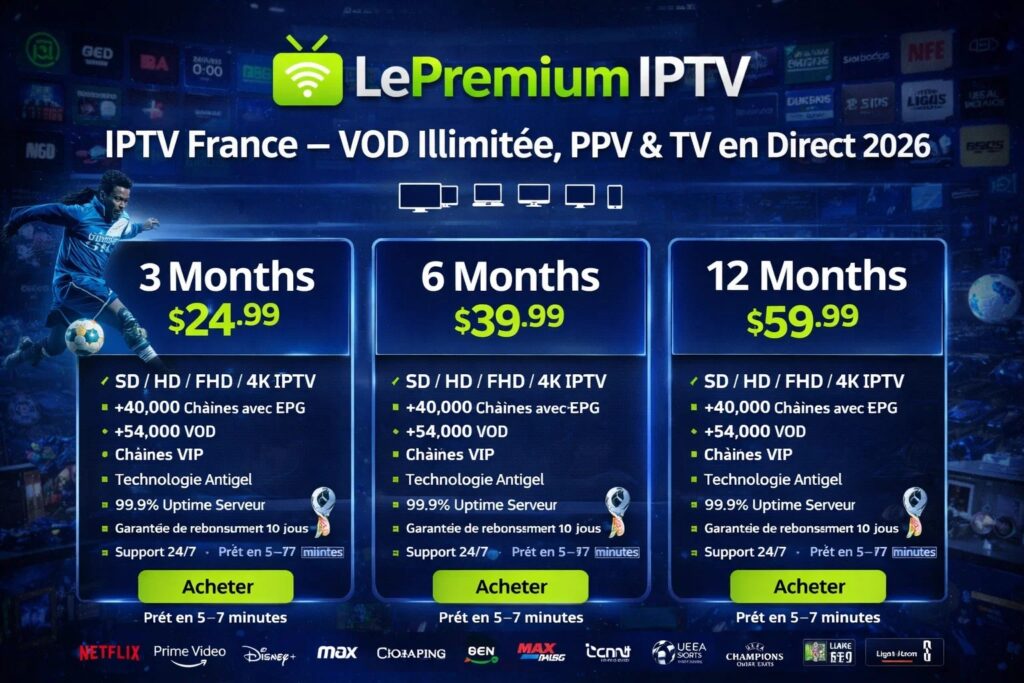 IPTV France – VOD Illimitée, PPV & TV en Direct 2026