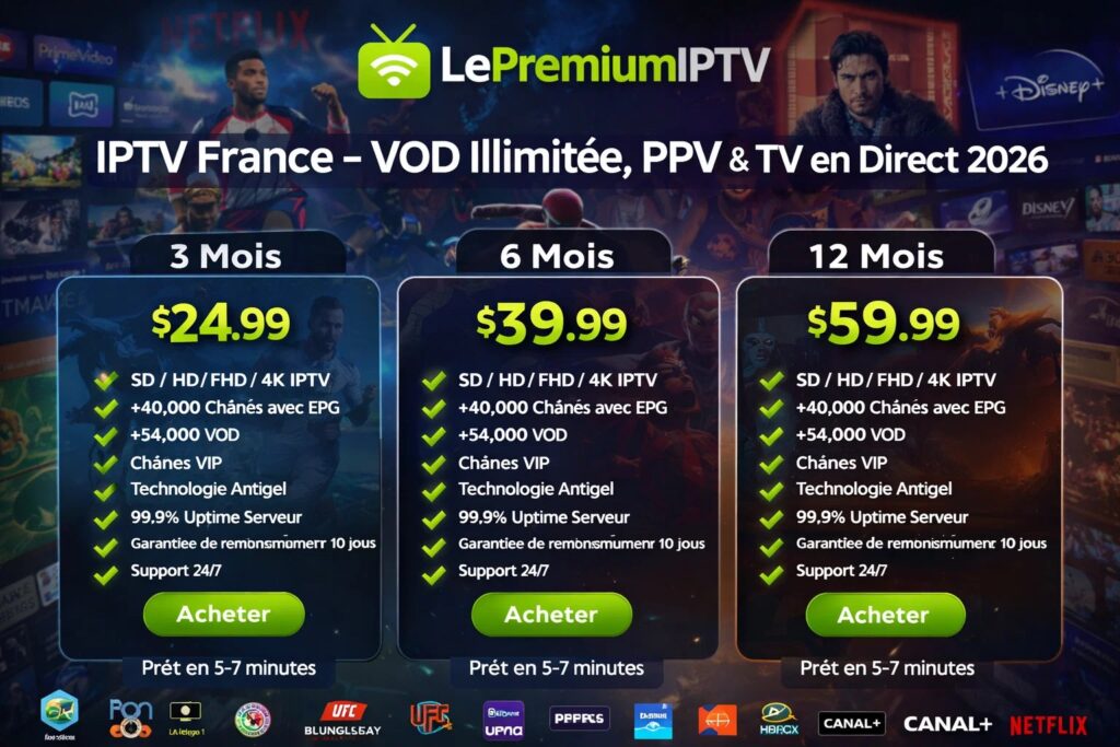 IPTV France – VOD Illimitée, PPV & TV en Direct 2026